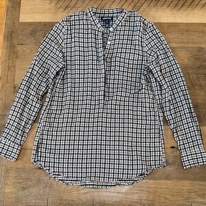 Lands' End Women’s Plaid Flannel Tunic Top -Size S/T